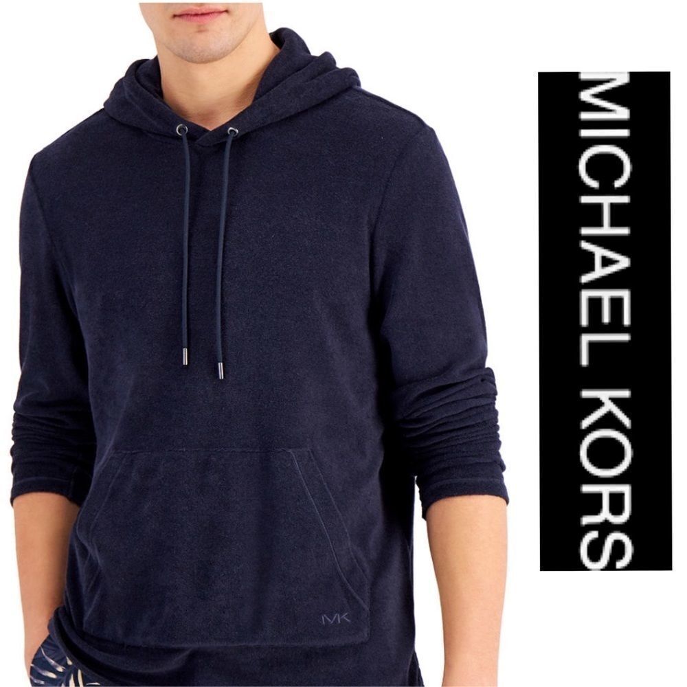 Michael Kors Men's Regular-Fit Terry Hoodie Large - Picture 9 of 11